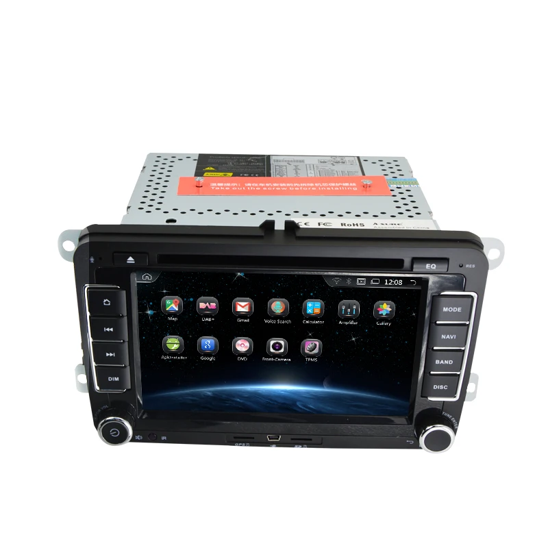 Cheap 7 Inch Android 9.0 2 Din Car DVD Player For VW Golf Tiguan Skoda Fabia Rapid Seat Leon Skoda CANBUS Wifi GPS BT USB Radio 5