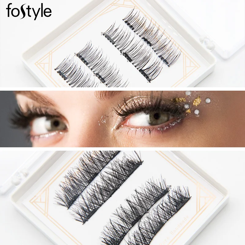 Eyelashes Mink False 3 Magnets Handmade Eye Lash Extension Tools Magnet Eyelash Woman Makeup Supplies | Красота и здоровье