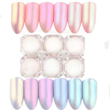 1,5 г/кор. BORN QUEEN блеск для ногтей перламутровый Мерцающий Порошок для ногтей порошок для ногтей Русалка маникюр ногтей Блеск 6 цветов