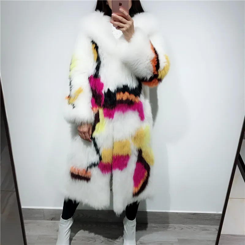 

women natural fur coat knitted fur coat hooded ladies real fur coat