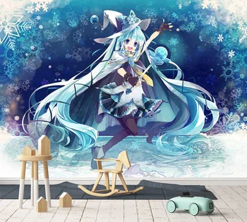 

[Self-Adhesive] 3D Hatsune Miku Snowflake 3 Japan Anime Wall Paper mural Wall Print Decal Wall Murals