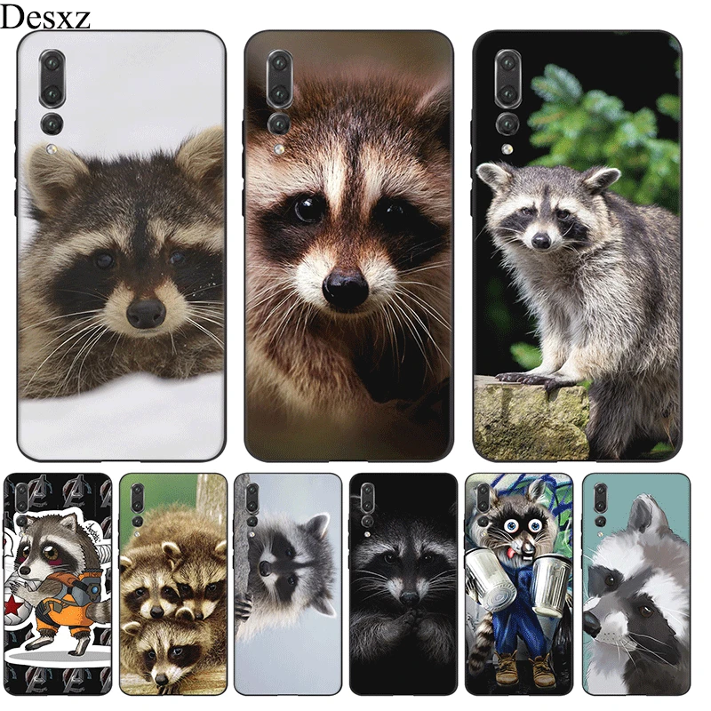 

Desxz Silicone TPU Phone Case Animal Raccoon For Huawei Honor Note 6A 7A 7C 7X 8 9 10 Lite 8X 8C Protection Cover Shell