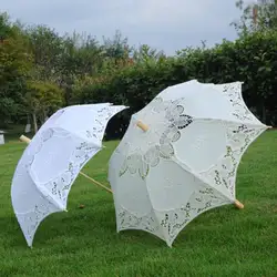 Кружевной ручной открывающийся Свадебный зонтик аксессуары для свадебного душа зонтик Быстрая доставка F20173408
