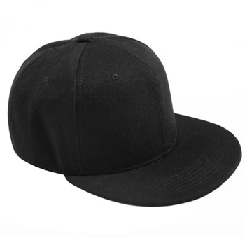 

Plain Re-entry Hip-Hop Baseball Cap Boy Adjustable Hat Black