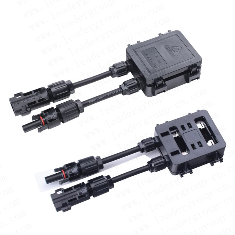 10 pcs/lot High quality 2 way PV Junction Box with 2.5mm2 Cable Solar