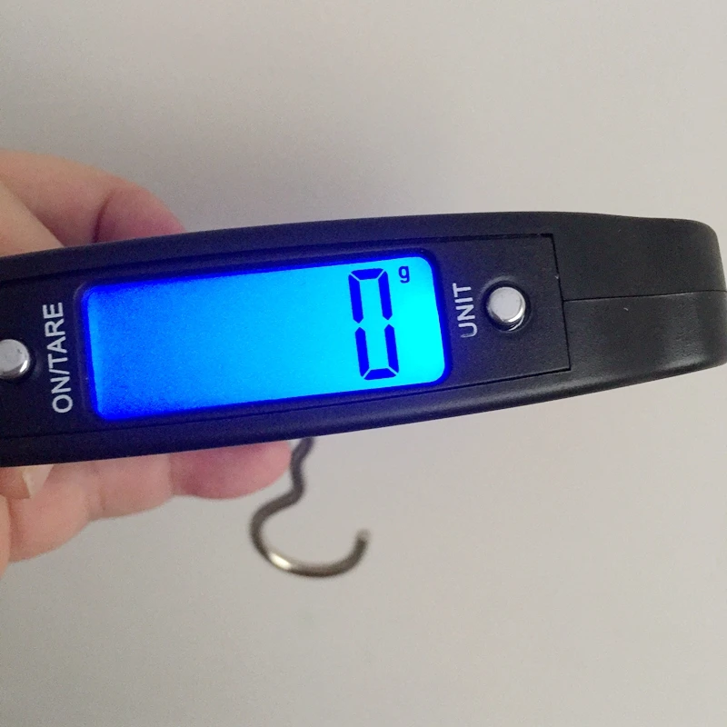 

50kg 10g Handheld Luggage Suitcase Fishing Hook Scale Digital LCD Steelyard Kitchen Hanging Scales Weight Balance Device