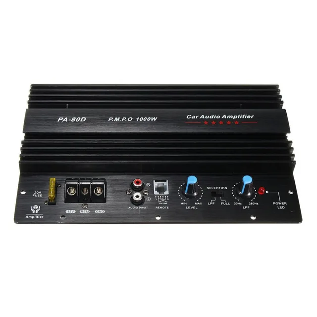 Best Price 12V 1000W Amplifier Board Mono Car Audio Power Amplifier Powerful Bass Subwoofers Amp for Car Modification PA-80D