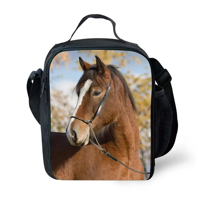 Fashion Portable 3D horse Insulated lunch Bag Thermal Food Picnic Lunch