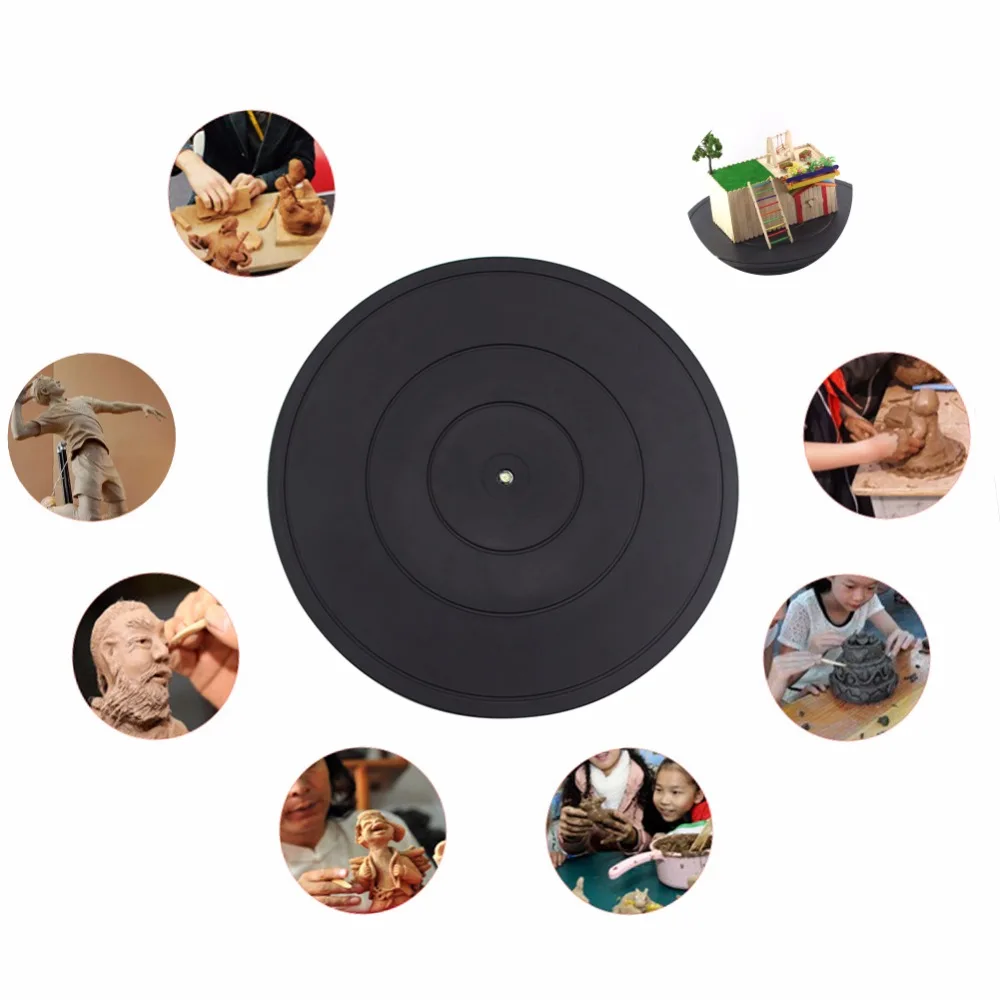 

25/30/40cm Rotating Turntable Pottery Black Wheel Round Turntable Polymer Clay Sculpting Model Making Turntable Rotate Tool