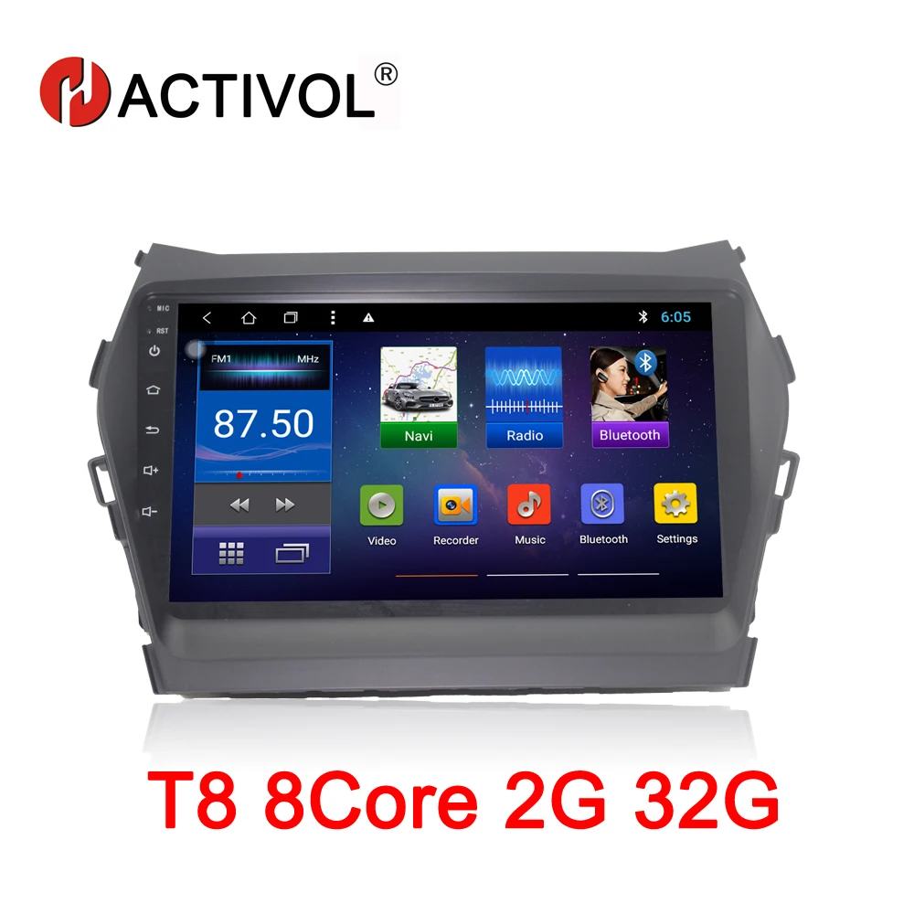 

HACTIVOL 9 inch Octa 8 Core 2G RAM 32G Car radio for Hyundai IX45 SANTA FE 2013 Android 8.1 car dvd player gps navigation wifi