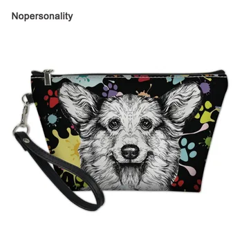 

Nopersonality Colorful Artsy Corgi Dog Hound Print Make Up Bag for Women Small Female Ladies Cosmetic Case Travel Toiletry Bags