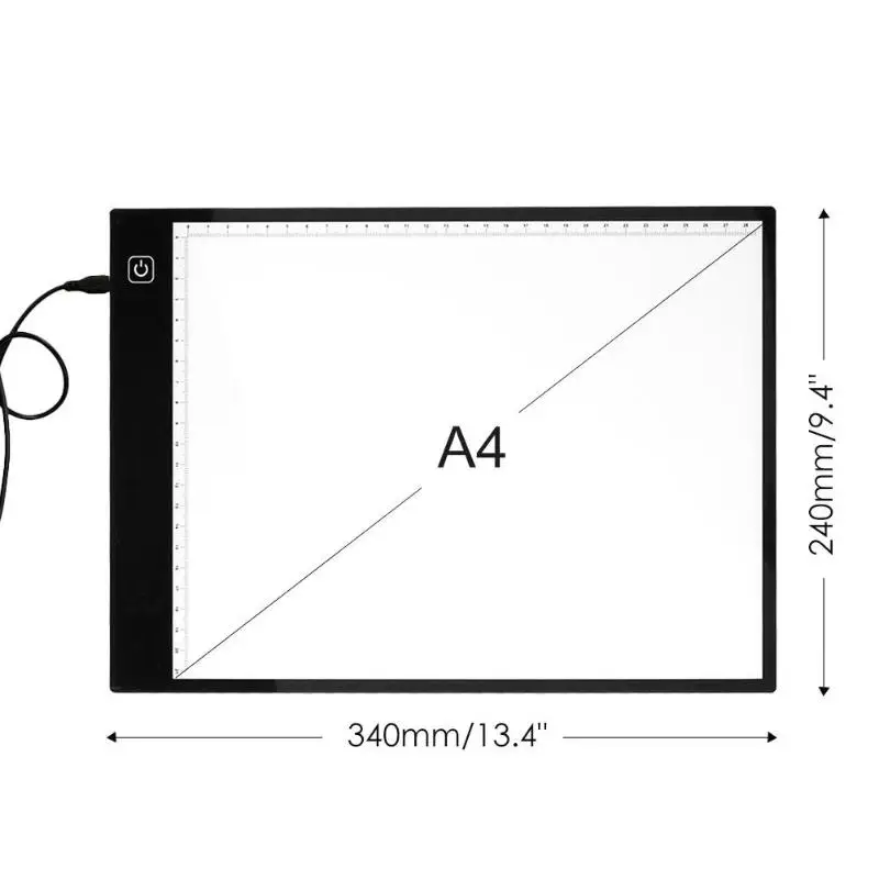 Цифровая живопись доска A4 светодио дный скопируйте графический планшет для рисования Дисплей Панель световой трафарет Графическое