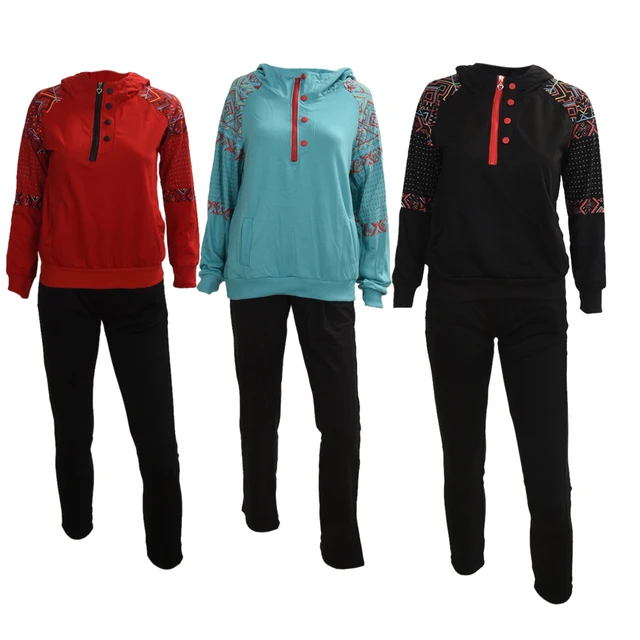 track pants and hoodies