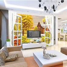 QINGCHUN пользовательские 3D печать DIY ткань и текстильные обои для стен ткань матовый шелк для гостиной фон пейзаж страны