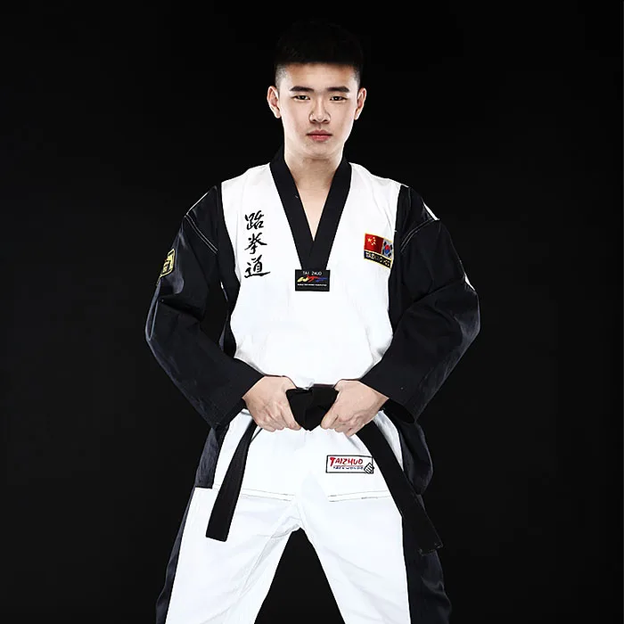 

Long sleeve Taekwondo dobok TKD Taekwondo Uniform adult men and women Karate clothes children wear taekwondo suit wtf clothing