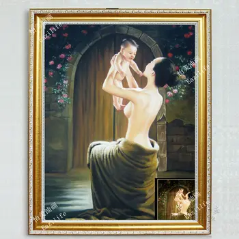 

Customized Figure Painting For Monther and Child portrait Oil painting on canvas hight Quality Hand-painted Painting