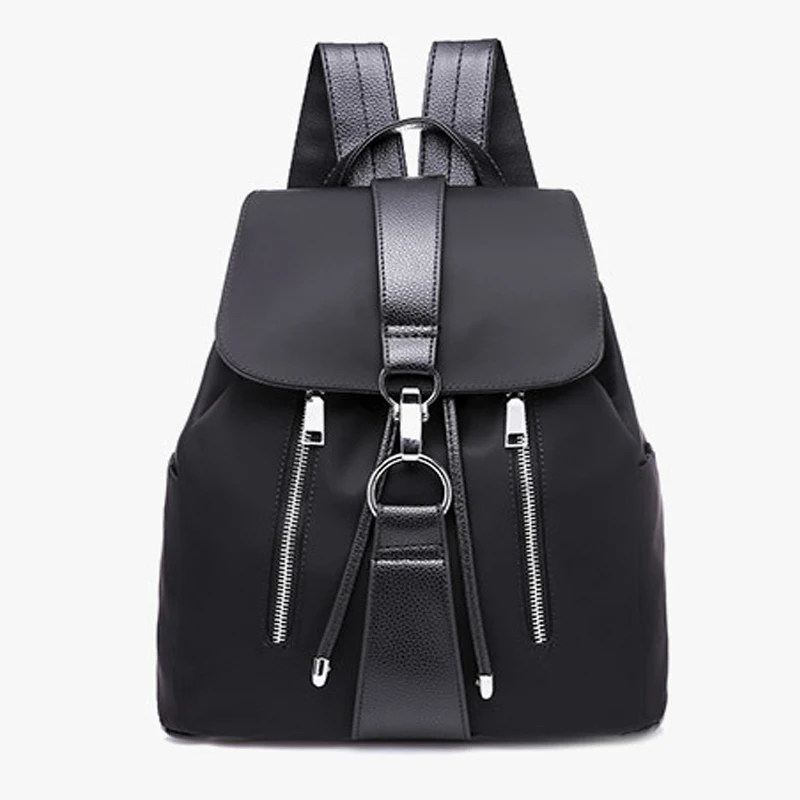 

Casual Lady Mochilas Corea Estilo Marca Diseno Negro Viaje Backpack Casual Wild Oxford Cloth Waterproof Femenino Backpack