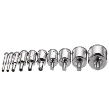 

10Pcs Diamond Hole Saw set Hole Saw Drill Bit Cutter Tile Glass Marble Ceramic Mode:6-30MM