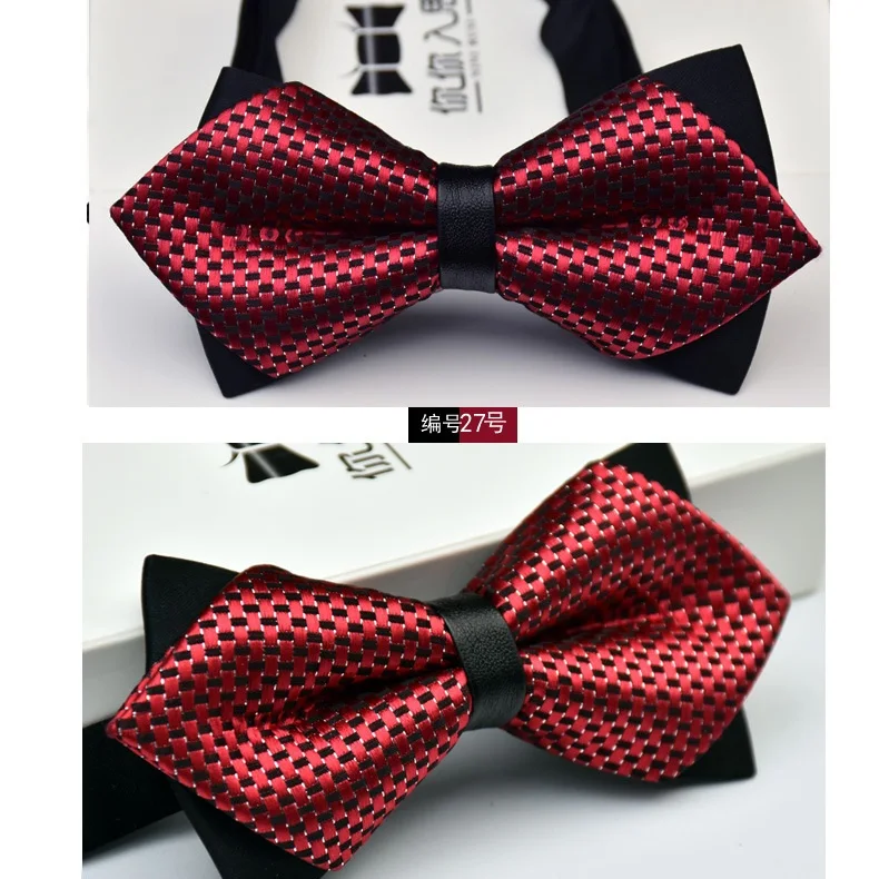 Бесплатная доставка 20 Цвета модные однотонные Bowties жениха Для мужчин красочный плед галстук gravata Мужской Брак бабочка свадебные галстуки