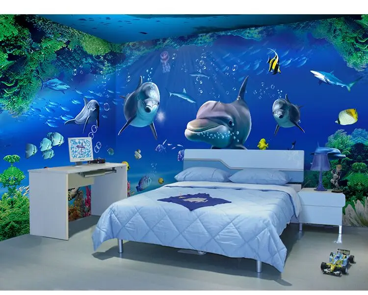 seamless 3d stereo dolphin wallpaper underwater world living room tv backdrop ktv restaurant cartoon wallpaper wallpaper - Underwater World Restaurant seamless 3d stereo dolphin wallpaper underwater world living room tv backdrop ktv restaurant cartoon wallpaper wallpaper - Underwater World Restaurant