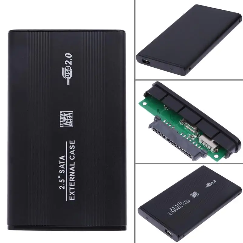 Alloyseed USB 2,0 HDD жесткий диск мобильный внешний корпус Чехол 2," SATA HD корпус/Чехол