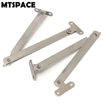 MTSPACE 2pcsSet Stainless Steel Cabinet Cupboard Furniture Doors Close Lift Up Stay Support Hinge Kitchen Long Service Life