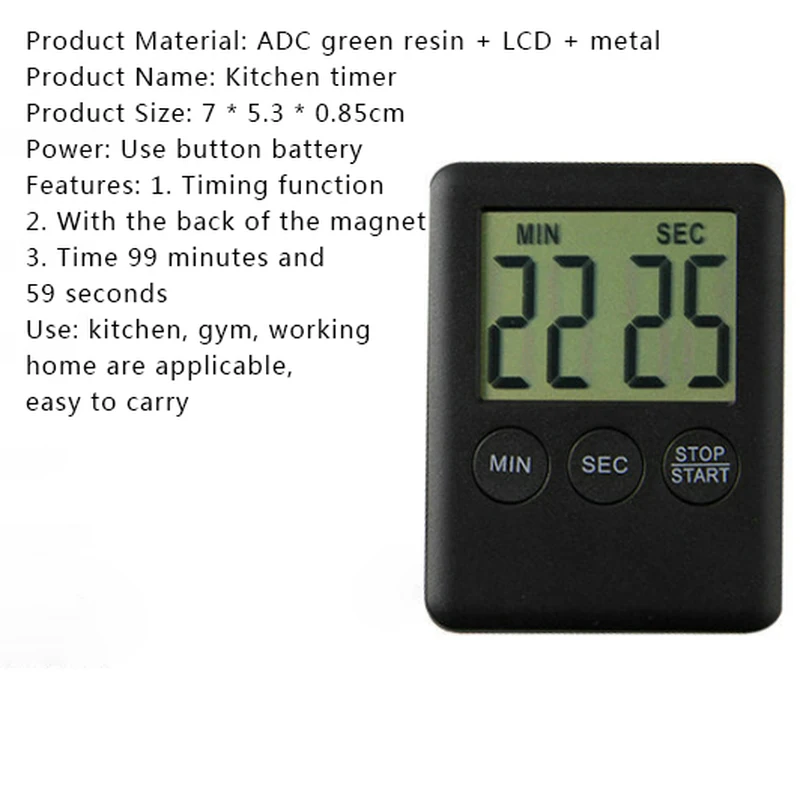 Smart Kitchen Oven Timer LCD Kitchen Electronic Alarm Alarm ClockClock
