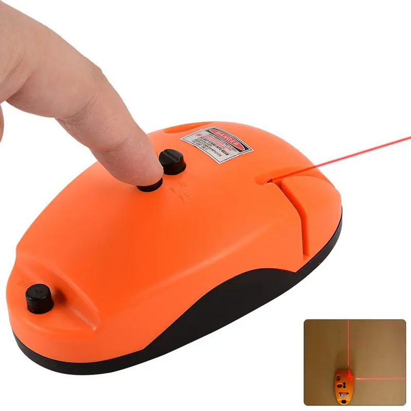 Инфракрасный лазерный уровень под прямым углом 2 линии Красный лазерный измеритель уровня вертикальный и Горизонтальный уровень инструмент лазерный измерительный инструмент - Цвет: Mouse Ground Red