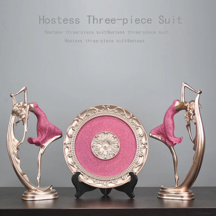 

Dancing Beauty Ornaments Simple Modern Characters Dancing Girl Three-piece Decoration Creative Home Decoration 3pcs/set