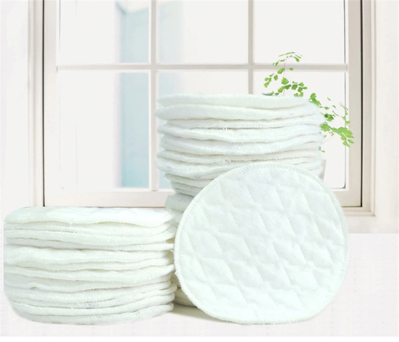 6pcs 3layers 11cm cotton reusable breast pads mommy nursing pad washable breast pads spill prevention breast feeding