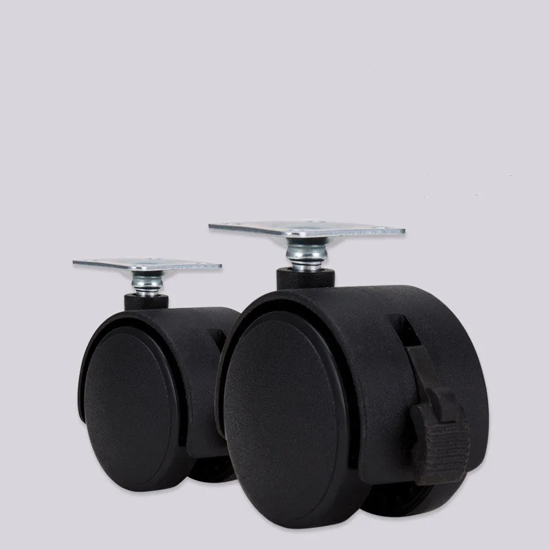 4pcs 2 inch high quality with brake furniture wheels nylon crib trolley