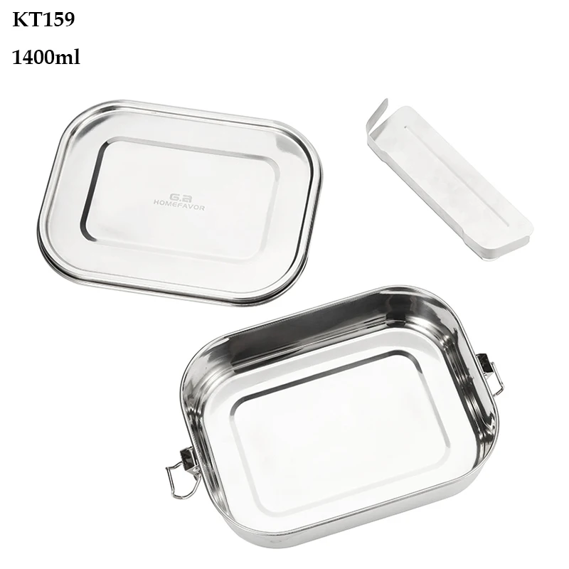 KT159 G. Домашний Ланч-бокс на заказ, детский пищевой контейнер, Bento box, 304, высший сорт, нержавеющая сталь, термо-металлическая коробка для хранения - Цвет: KT159