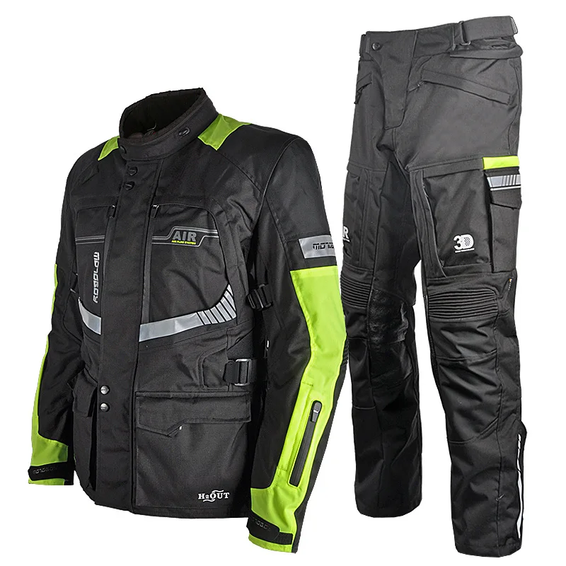 

Free Delivery Motoboy touring motorcycle protective 3layer jacket&pant suit high visible vest and waterproof and warm liner