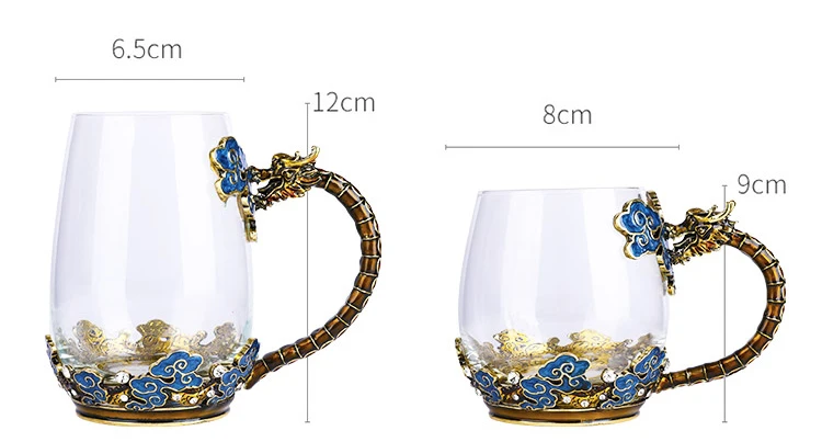 Creative Crystal Carve patterns Enamel glass Cup High quality wine glass Flower Tea Cups Water cup Creative gift for wedding