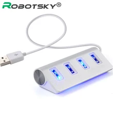 Usb-хаб 4 порта Высокоскоростной USB 2,0 концентратор USB порт портативный OTG концентратор USB разветвитель для Apple Macbook Air ноутбук ПК планшет