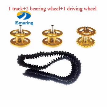 

Official iSmaring Robot Tank Diy Kit with 1 Plastic Track+1 Driving Wheel+2 Bearing Wheel Accessory for Robotic Car Chassis toy