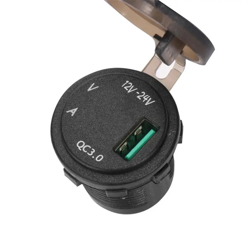 5 В 3 А USB зарядное устройство розетка Быстрая зарядка 3,0 водонепроницаемый красный светодиодный индикатор вольтметр цифровой дисплей