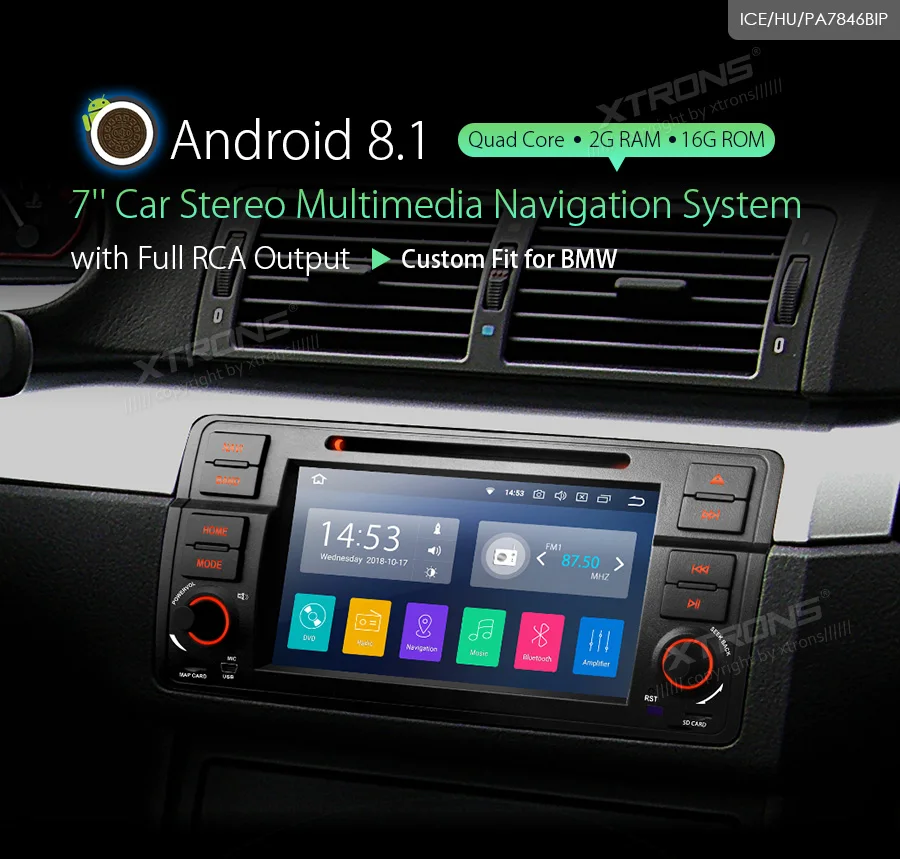 Sale 7" Android 8.1 Car DVD Player RDS GPS CANbus WIFI Radio for BMW E46 M3 2000 2001 2002 2003 2004 2005 2006 Rover 75 MG ZT 0