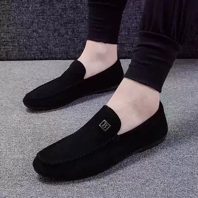 

Men's Casual Shoes Pure Color Slip on Loafers Shoe Adult Red Black Round Toe Young Man Driving Flat Sneakers 2019 Spring New