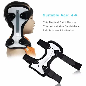 

Medical Child Cervical Neck Traction Device Neck Collar Corrector Support Brace Kid Torticollis Orthotics Cervical Traction Tool