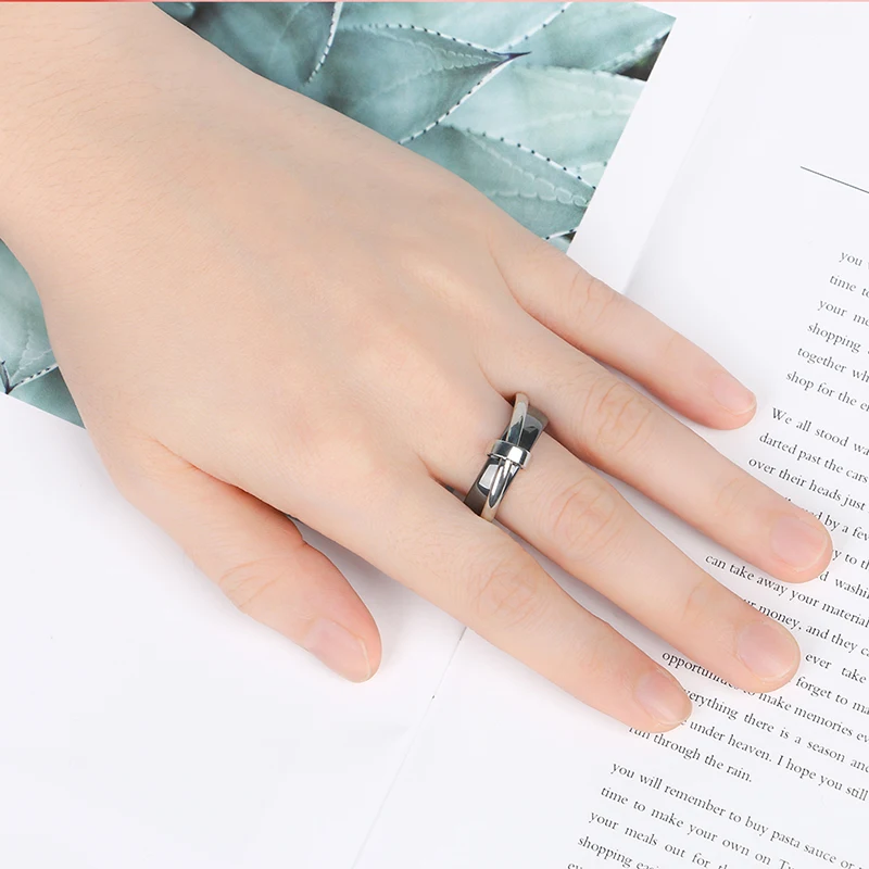 Elegant Women Men Rings Stainless Steel Men Rings With Never Fade Healthy Ceramic Jewelry