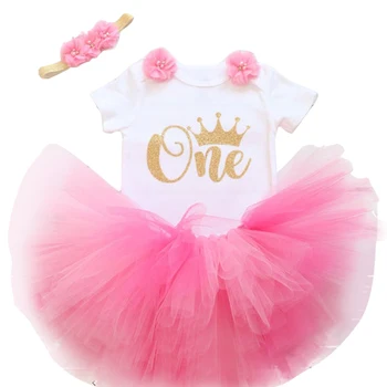 

Cute Toddler Girl Baby Clothing Dresses Baby 1 Year Birthday Unicron Party Girls Tulle Dress Kids Infant Party Cake Smash Outfit