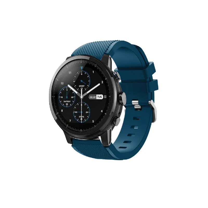 Модные силиконовые часы ремешок для HUAWEI WATCH GT GT2 GT 2 Смарт часы ремешок Браслет Ремень спортивный замена 22 мм для gear S3 - Цвет ремешка: Cyan blue