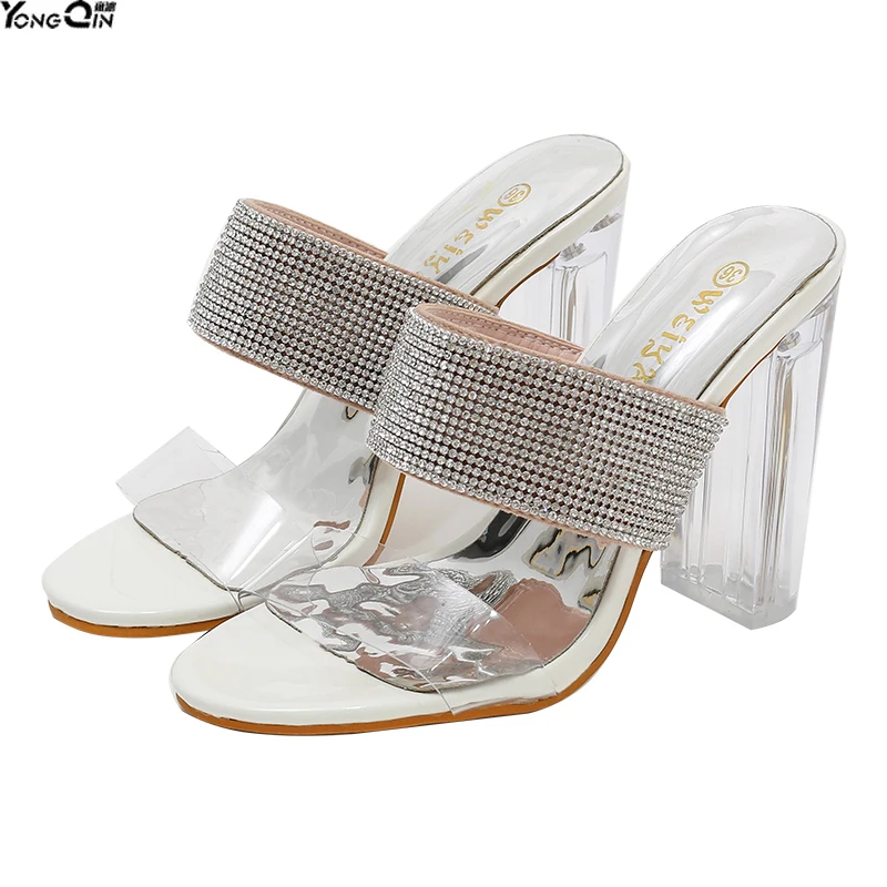 

Sexy Rhinestone Thick High-heeled sandals summer fashion women sandals shoes