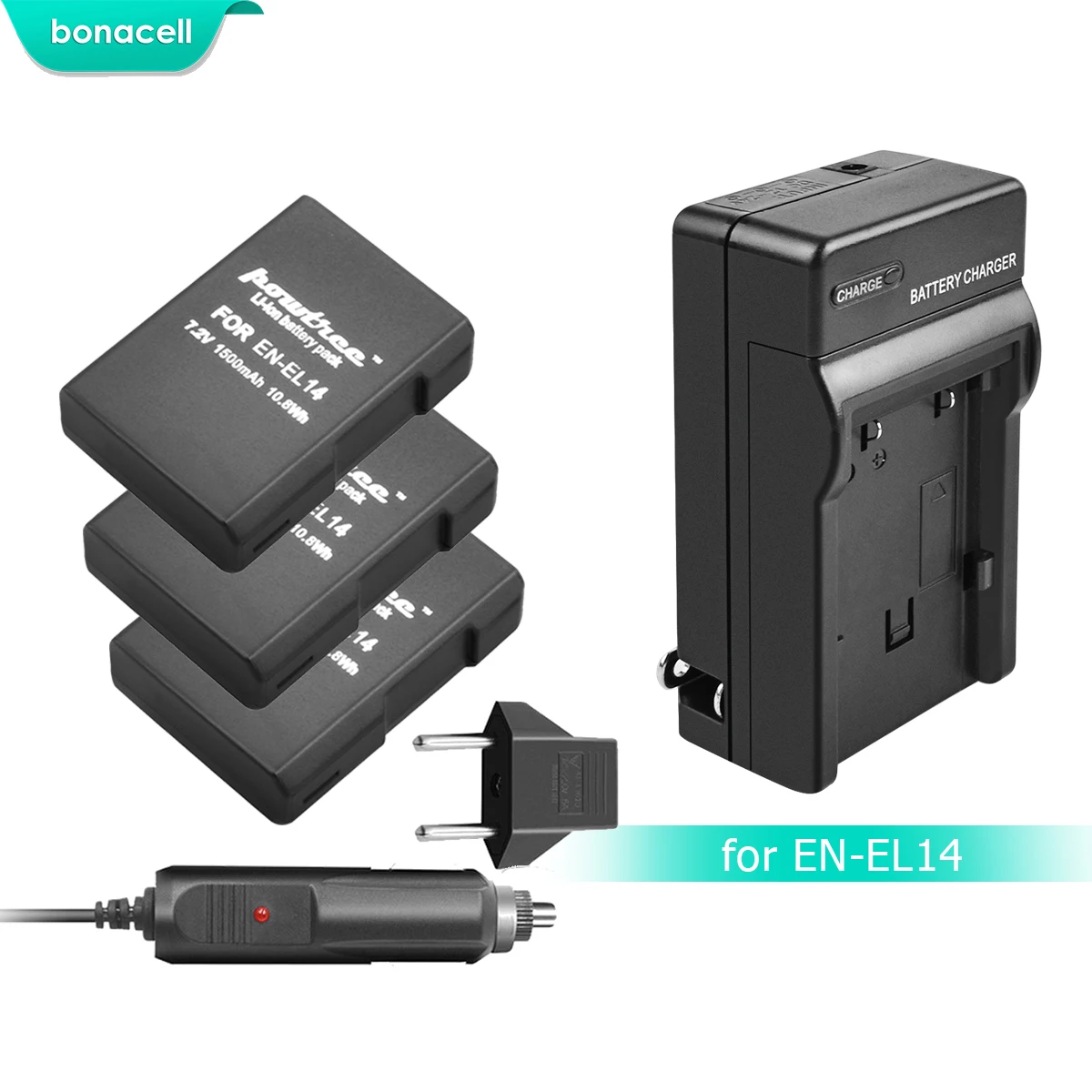 3XBatteryCharger Powtree 1500 мА/ч, EN-EL14 EN-EL14a ENEL14 EL14 Батарея+ Зарядное устройство для Nikon P7800, P7700, P7100, P7000, D5500, D5300, D5200, D3200 L15 - Цвет: 3XBatteryCharger