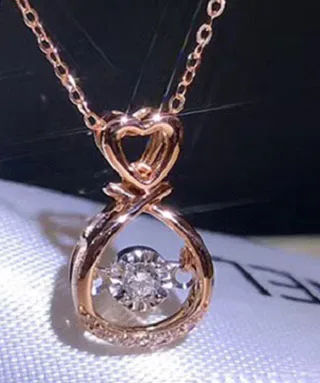 

Jewelry 18K gold natural South African Diamond Necklace Wedding gifts HI0023 with a certificate