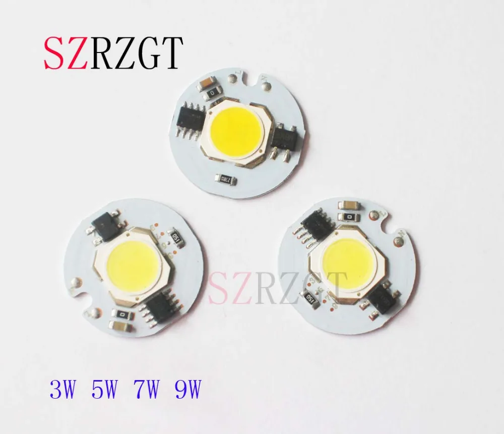 

10PCS LED COB Chip 5W 7W 3W 9W AC 220V 220V No need driver Smart IC bulb lamp For DIY LED Floodlight Spotlight