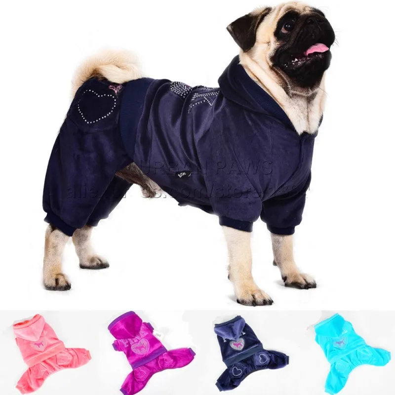 High Grade Winter Clothes For Pet Dog Hooded Small to Large Dog Coat Pink Jumpsuit For Small Dog