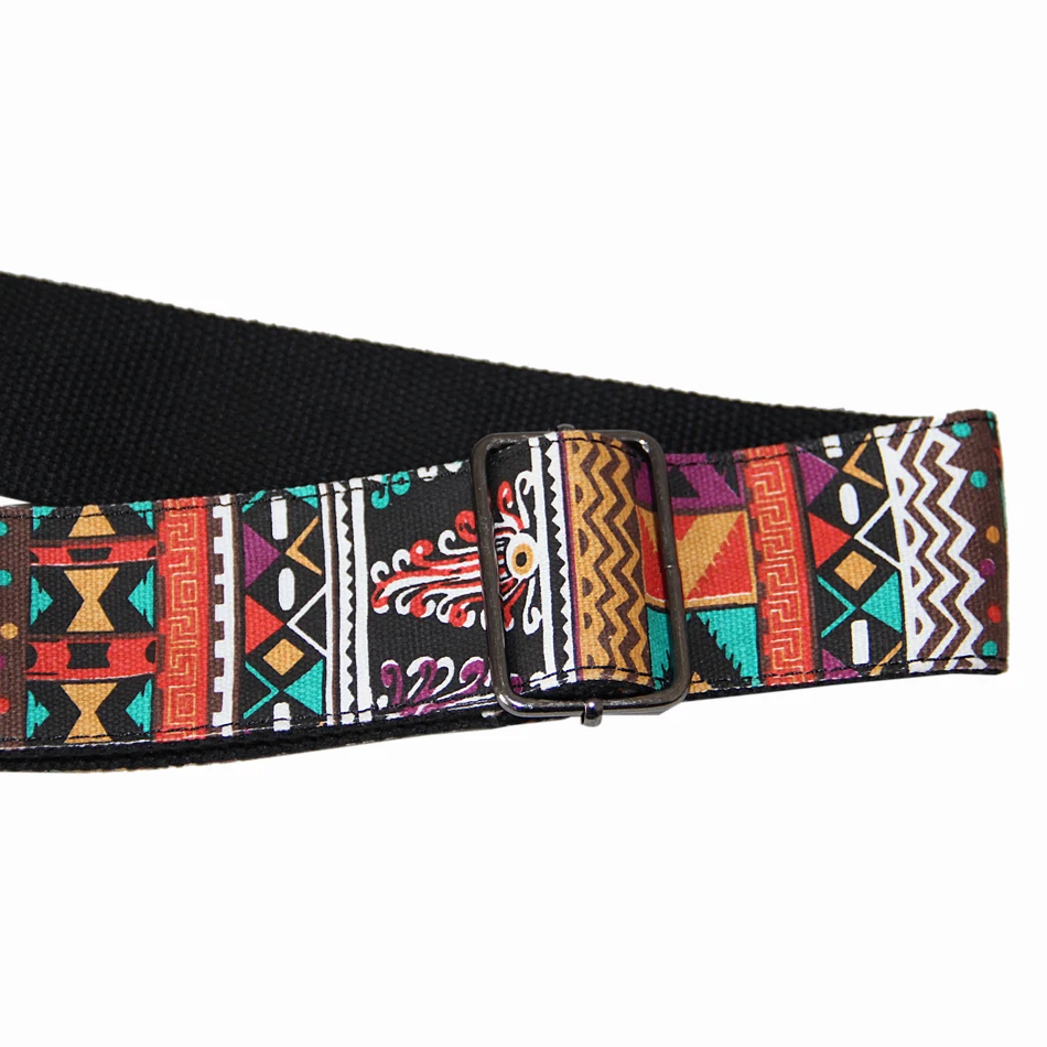 Кожаный ремень для гитары Rockyou хлопчатобумажный длина ремешка 145 см|guitar strap black|strap