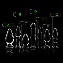 Glass Anal Dildo Butt Plug Anal Beads Erotic Sex Toy for Women Adult Products for Couples Crystal Glass Anal Stimulator Toys